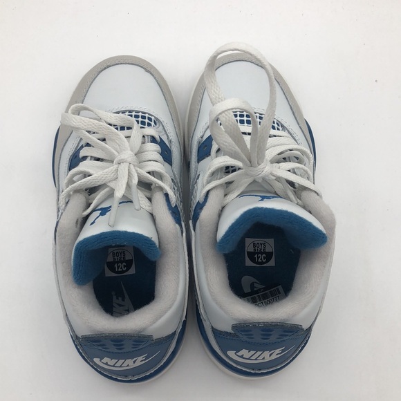 Air Jordan 4 Retro (TD) “Military Blue” White/Blue BQ7670-141 NWOB - Picture 5 of 5